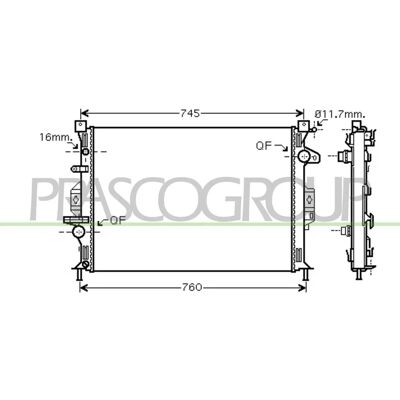 PRASCO FD110R005 Aluminum Engine Radiator - Ford, Volvo, Land Rover PRASCO FD110R005 Aluminum Engine Radiator - Ford, Volvo, Land Rover