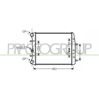 PRASCO SK320R001 Aluminium Engine Radiator - Radiator PRASCO SK320R001 Aluminium Engine Radiator - Radiator