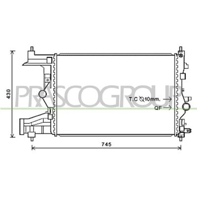 PRASCO DW040R002 Aluminium Radiator - Radiator for Opel Zafira B, Astra J PRASCO DW040R002 Aluminium Radiator - Radiator for Opel Zafira B, Astra J
