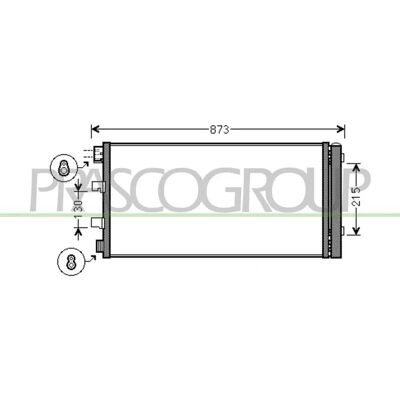 PRASCO OP954C003 Aluminum Condenser - Radiator for Renault Master 3 PRASCO OP954C003 Aluminum Condenser - Radiator for Renault Master 3