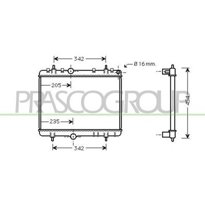 PRASCO CI424R015 Aluminium Radiator - Engine Cooling for Peugeot/Citroën PRASCO CI424R015 Aluminium Radiator - Engine Cooling for Peugeot/Citroën