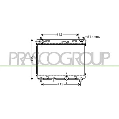 PRASCO TY325R002 Alumiininen jäähdytin - Radiator PRASCO TY325R002 Alumiininen jäähdytin - Radiator