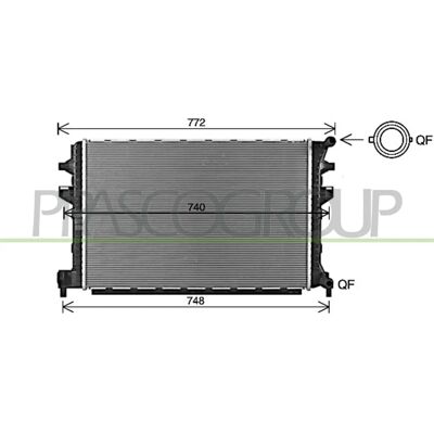 PRASCO AD324R006 Radiator - Engine Cooling PRASCO AD324R006 Radiator - Engine Cooling
