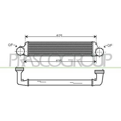 PRASCO BM020N001 Intercooler - Conexiuni rapide PRASCO BM020N001 Intercooler - Conexiuni rapide