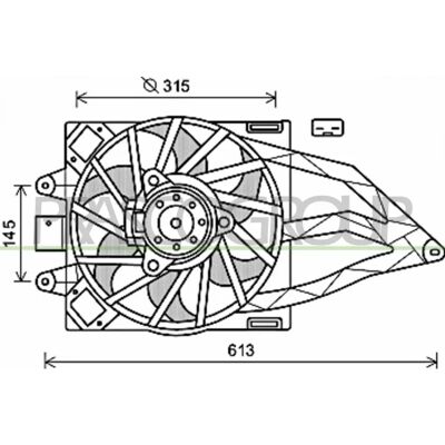PRASCO FT122F005 Fiat Panda II 5 portas ventilador de radiador PRASCO FT122F005 Fiat Panda II 5 portas ventilador de radiador