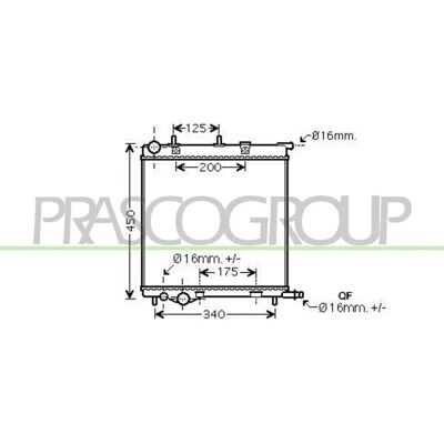 PRASCO CI304R002 Aluminium Engine Cooling Radiator - Radiator PRASCO CI304R002 Aluminium Engine Cooling Radiator - Radiator