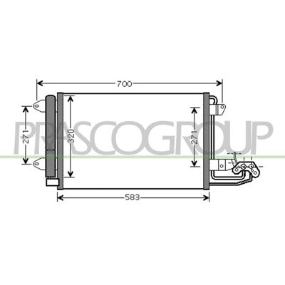 PRASCO AD320C001 Aluminium Car AC Condenser - VW/Audi/SKODA PRASCO AD320C001 Aluminium Car AC Condenser - VW/Audi/SKODA