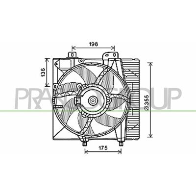 PRASCO CI304F004 Radiator Fan Motor - C3 C2 355 90-100 PRASCO CI304F004 Radiator Fan Motor - C3 C2 355 90-100