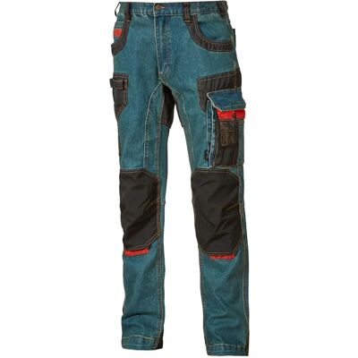 Pantalón de trabajo U-power ex069rj-64 - Jeans elásticos con inserciones en Cordura Pantalón de trabajo U-power ex069rj-64 - Jeans elásticos con inserciones en Cordura