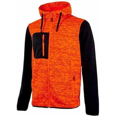 Sweat-shirt Rainbow Orange Fluo à Zip Complet - Sécurité Extérieure - Publicité Sweat-shirt Rainbow Orange Fluo à Zip Complet - Sécurité Extérieure - Publicité