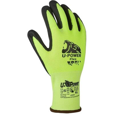 Gants de travail U-POWER - Niveau 5, Écran tactile, Noir/Jaune Gants de travail U-POWER - Niveau 5, Écran tactile, Noir/Jaune