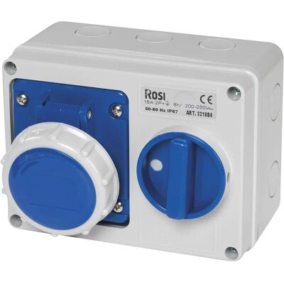 ROSI Presa elettrica Modello 3216b6 - Resistente all'acqua IP67 ROSI Presa elettrica Modello 3216b6 - Resistente all'acqua IP67
