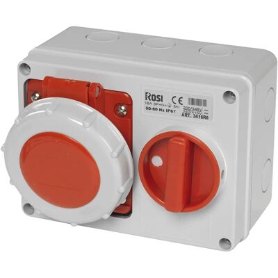 ROSI Presa elettrica - Interruttore di sicurezza a muro - 50/60Hz IP67 ROSI Presa elettrica - Interruttore di sicurezza a muro - 50/60Hz IP67