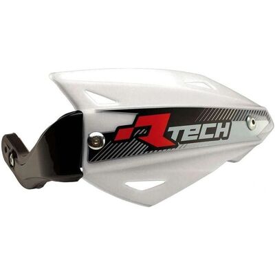 Protège-Mains RACETECH - Blanc - ATV - Plastique Durable - Publicité Protège-Mains RACETECH - Blanc - ATV - Plastique Durable - Publicité