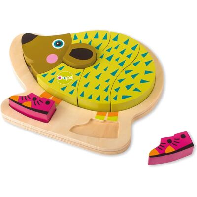 Rompecabezas de Madera OOPS Erizo - Juego Educativo 3D para 12 Meses+ Rompecabezas de Madera OOPS Erizo - Juego Educativo 3D para 12 Meses+