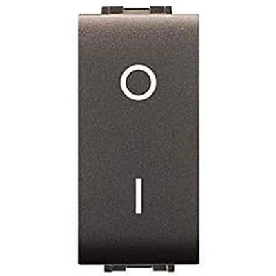 ELETTROCANALI ECL4009 - Interruttore bipolare - 16AX - Nero ELETTROCANALI ECL4009 - Interruttore bipolare - 16AX - Nero