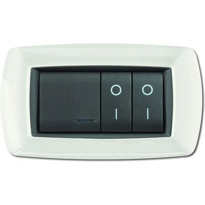 Elettrocanali ECL2984WH Placca Interruttori - 4 Moduli - Bianco Elettrocanali ECL2984WH Placca Interruttori - 4 Moduli - Bianco