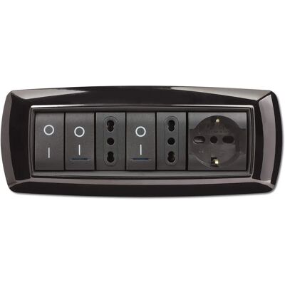 Bricoman Tecnomat 7-Modul-Schalterplatte - Elektrische Schalterplatte Bricoman Tecnomat 7-Modul-Schalterplatte - Elektrische Schalterplatte