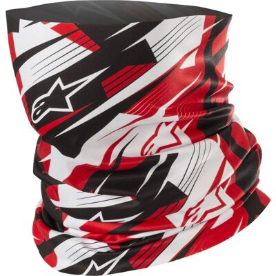 Alpinestars Neck Tube Flou - Unisexe - Noir Rouge - Léger pour printemps/été Alpinestars Neck Tube Flou - Unisexe - Noir Rouge - Léger pour printemps/été