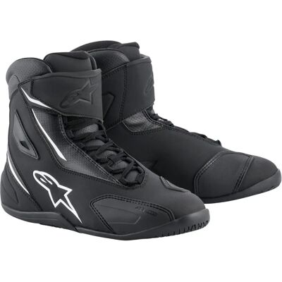 Zapatos de moto Alpinestars Fastback 2 - Negro Blanco - Certificación CE Zapatos de moto Alpinestars Fastback 2 - Negro Blanco - Certificación CE