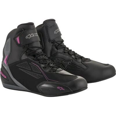 Alpinestars Stella Faster-3 Drystar Nero Grigio Fucsia - Scarpe Moto Alpinestars Stella Faster-3 Drystar Nero Grigio Fucsia - Scarpe Moto
