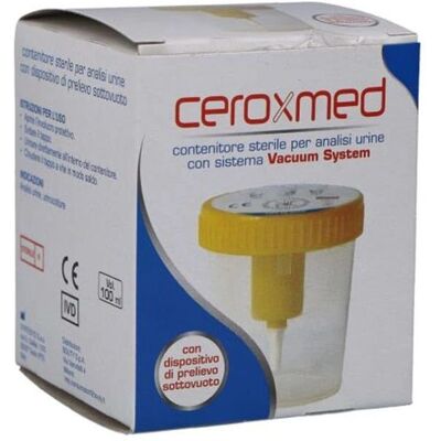 Nova Argentia Srl Ind. Farm Ceroxmed Contenitore Urina Sistema Vacuum 100ml - Analisi Mediche Nova Argentia Srl Ind. Farm Ceroxmed Contenitore Urina Sistema Vacuum 100ml - Analisi Mediche
