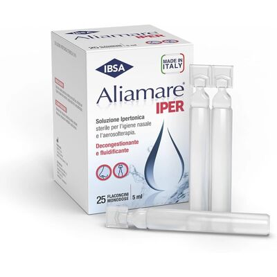 Ibsa Farmaceutici Italia Srl Aliamare Iper 25 Fiale - Soluzione ipertonica sterile per bambini e adulti Ibsa Farmaceutici Italia Srl Aliamare Iper 25 Fiale - Soluzione ipertonica sterile per bambini e adulti