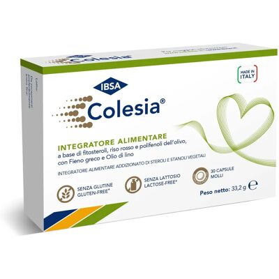 IBSA Colesia Soft Gel per il supporto del colesterolo - 30 capsule IBSA Colesia Soft Gel per il supporto del colesterolo - 30 capsule