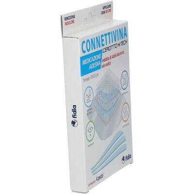 Fidia Farmaceutici Spa Connettivina - Cerotto per ferite - 10x10cm - 4 pezzi Fidia Farmaceutici Spa Connettivina - Cerotto per ferite - 10x10cm - 4 pezzi