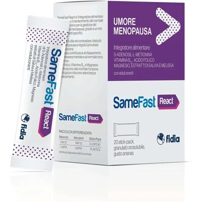 Fidia Farmaceutici Spa Samefast React - Supporto Menopausa - 20 Stick Packs Fidia Farmaceutici Spa Samefast React - Supporto Menopausa - 20 Stick Packs