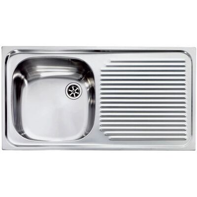 Lavello CM Aurora 79x42 in acciaio inox - 1 vasca destra Lavello CM Aurora 79x42 in acciaio inox - 1 vasca destra