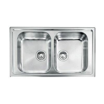 Lavello CM Zenith 86 x 50 Inox Satinato - 2 Vasche Lavello CM Zenith 86 x 50 Inox Satinato - 2 Vasche