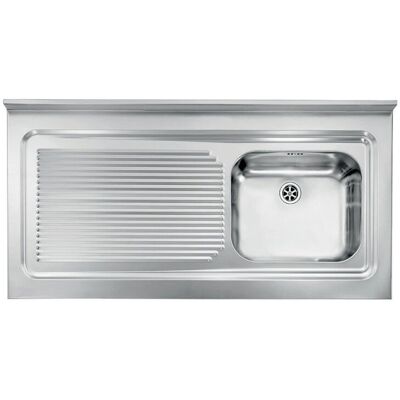 Lavello CM Rossana 120x60 Acciaio satinato - Rettangolare, 1 vasca, da incasso Lavello CM Rossana 120x60 Acciaio satinato - Rettangolare, 1 vasca, da incasso