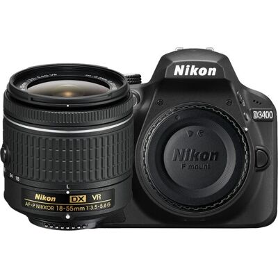 Nikon D3400 - 24.2 MP - AF-P DX 18-55mm VR - 8GB SD - Cámara DSLR Nikon D3400 - 24.2 MP - AF-P DX 18-55mm VR - 8GB SD - Cámara DSLR