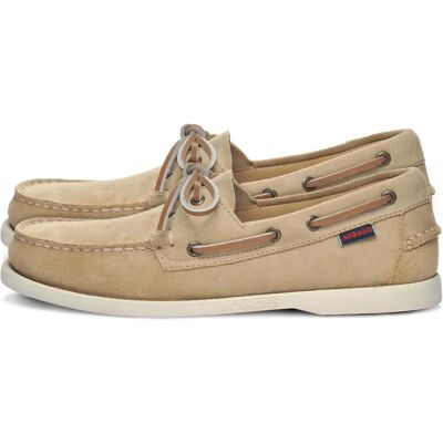 Sebago Portland Beige Båtsko - Vannavvisende semsket skinn, Moc toe - Herre Sebago Portland Beige Båtsko - Vannavvisende semsket skinn, Moc toe - Herre