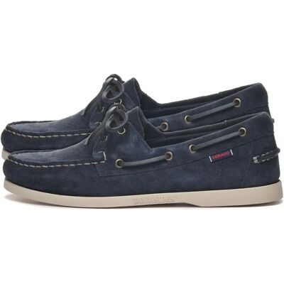Sebago Portland Flesh Out Dames Marine Lederen Mocassins - Schoenen Sebago Portland Flesh Out Dames Marine Lederen Mocassins - Schoenen