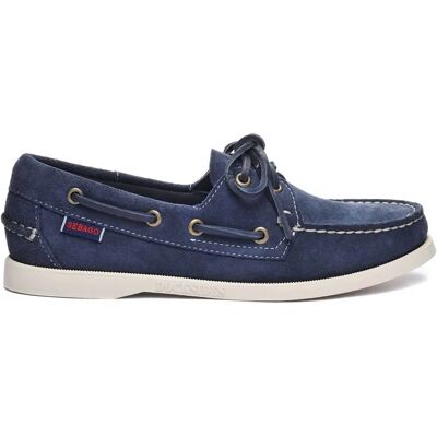 Sebago Portland Flesh Out Women Moccasins - Leather, Blue - Shoes Sebago Portland Flesh Out Women Moccasins - Leather, Blue - Shoes