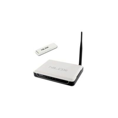 Nilox - Kit ADSL Wireless 54M Router - USB - Bianco - router Nilox - Kit ADSL Wireless 54M Router - USB - Bianco - router