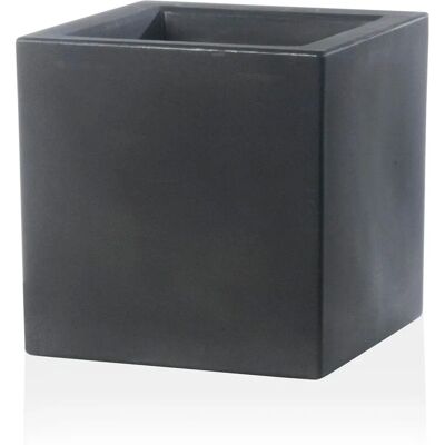 Teraplast - Quadratischer Blumentopf 50x50cm in Grau Anthrazit - Modernes Design Teraplast - Quadratischer Blumentopf 50x50cm in Grau Anthrazit - Modernes Design