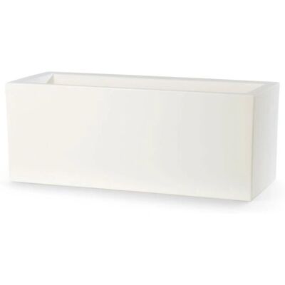 Jardinière rectangulaire blanche 100x40 cm - Décoration de Jardin - Publicité Jardinière rectangulaire blanche 100x40 cm - Décoration de Jardin - Publicité