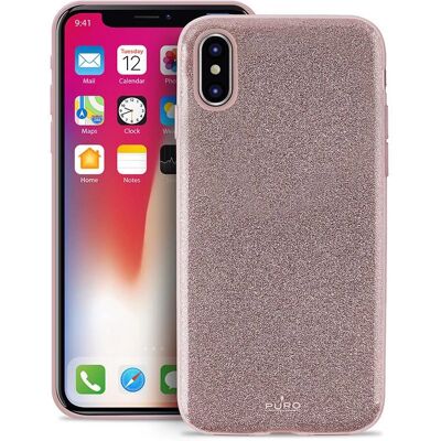 Coque Puro Shine pour iPhone X/XS Or Rose - Publicité Coque Puro Shine pour iPhone X/XS Or Rose - Publicité