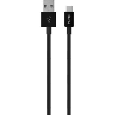 Cable Puro USB A a USB C - 1m - Negro Cable Puro USB A a USB C - 1m - Negro
