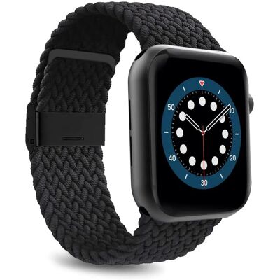 Cinturino in nylon Puro Loop - Nero per Apple Watch Series 1-10 Cinturino in nylon Puro Loop - Nero per Apple Watch Series 1-10