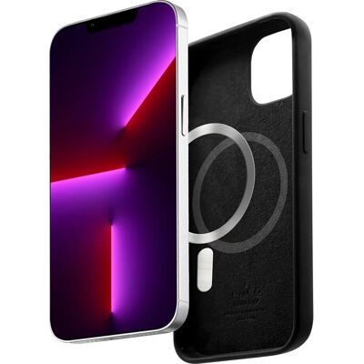 Puro iPhone 12/12 Pro Silicone MagSafe Black - Phone Case Puro iPhone 12/12 Pro Silicone MagSafe Black - Phone Case