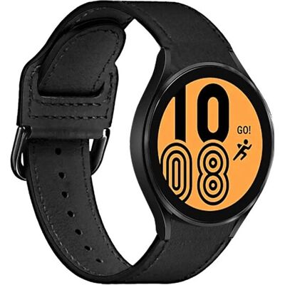 PURO Galaxy Watch 4 / Watch 4 Classic Lederarmband - Schwarz PURO Galaxy Watch 4 / Watch 4 Classic Lederarmband - Schwarz