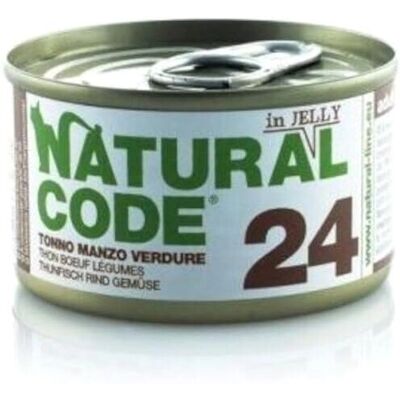 Cibo per Gatti Natural Code Tonno Manzo e Verdure - Confezione 85g Cibo per Gatti Natural Code Tonno Manzo e Verdure - Confezione 85g