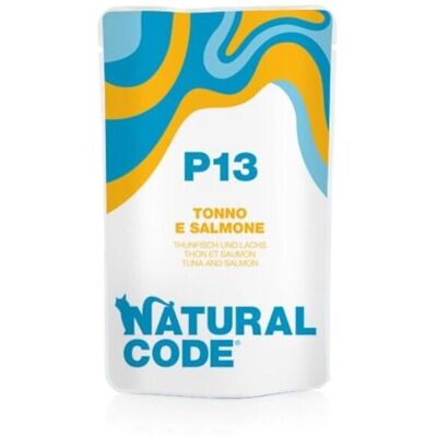 Cibo per gatti Natural Code Tonno e Salmone - 70g Cibo per gatti Natural Code Tonno e Salmone - 70g