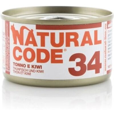 NATURAL CODE Cibo per gatti adulti tonno e kiwi in gelatina - 85g NATURAL CODE Cibo per gatti adulti tonno e kiwi in gelatina - 85g