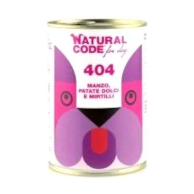 Natural Code Cane 404 Manzo Patate Dolci Mirtilli - Alimento per cani Natural Code Cane 404 Manzo Patate Dolci Mirtilli - Alimento per cani