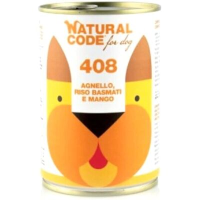 Natural Line NATURAL CODE CANE 408 Agnello Riso Mango Natural Line NATURAL CODE CANE 408 Agnello Riso Mango